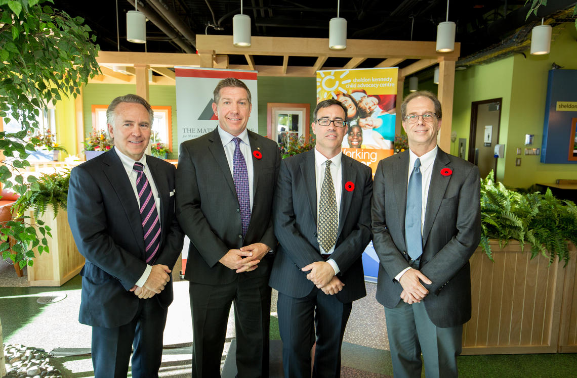 From left: Ronald Mathison, Sheldon Kennedy, Dr. Paul Arnold, and Sam Weiss.