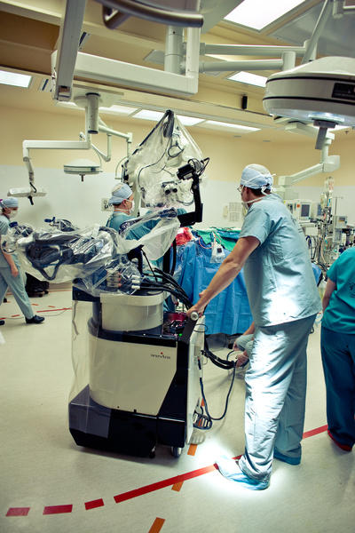 neuroArm made history in 2008 when the robotic system was used to operate on a human patient for the first time, using image-guided neurosurgery to remove a brain tumour from a 21-year-old patient.