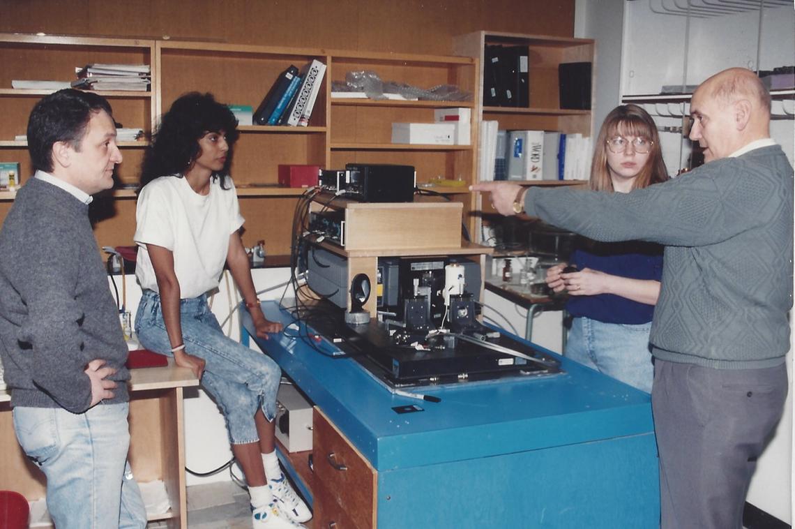 Dr. Wieser in his lab in the 1990s.