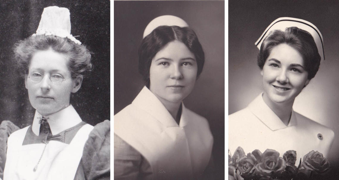 Three generations of nursing grads of the Calgary General Hospital 