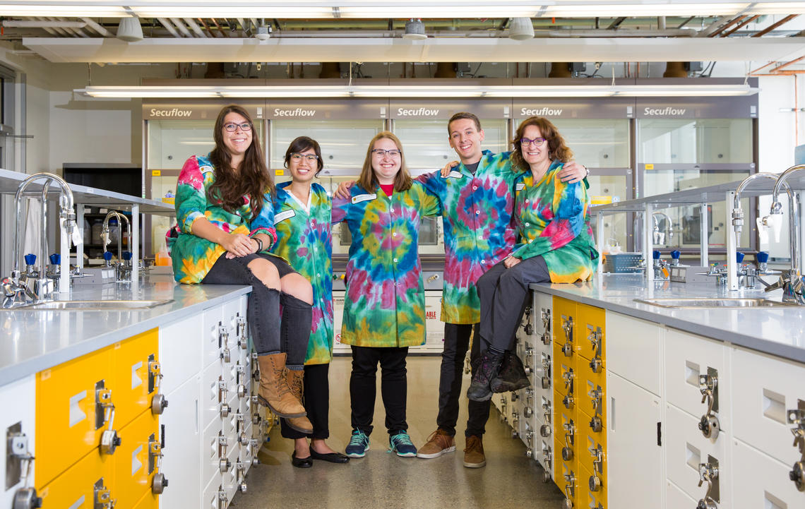 ChemEscape team pictured in lab
