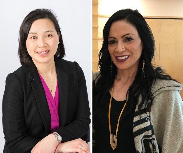 Dr. Añiela dela Cruz, Associate professor and Equity, Diversity and Inclusion (EDI) lead for UCalgary Nursing; Louise Baptiste, instructor and director of Indigenous Initiatives at the Faculty of Nursing. 