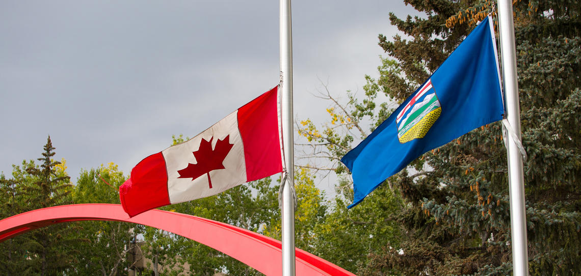 UCalgary campus flags lowered