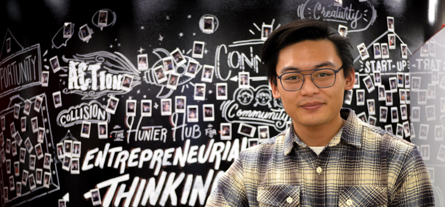 Tim Cruz, pictured in the Hunter Hub for Entrepreneurial Thinking