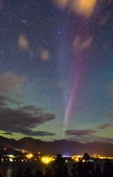 STEVE appears in the sky over Invermere, B.C. This photo prompted the conversation that led to the start of scientific investigation into STEVE. Photo by Neil Zeller, Neil Zeller Photography