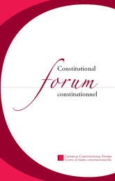 Cover image of Constitutional Forum constitutionnel